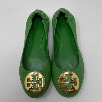 Pre-Owned Shoe Size 8 Tory Burch Green Flats