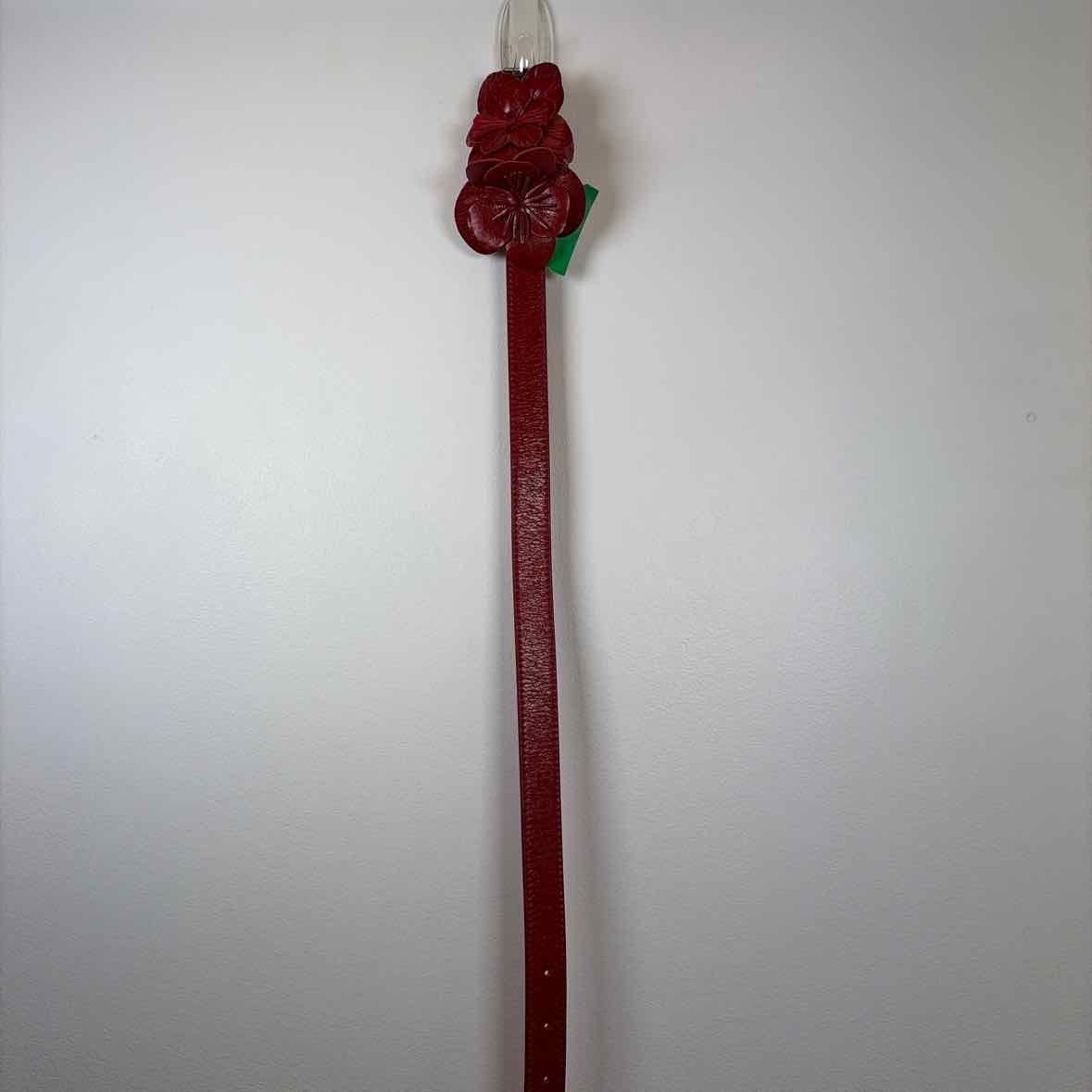 Pre-Owned Anne Fontaine Red Leather Belt