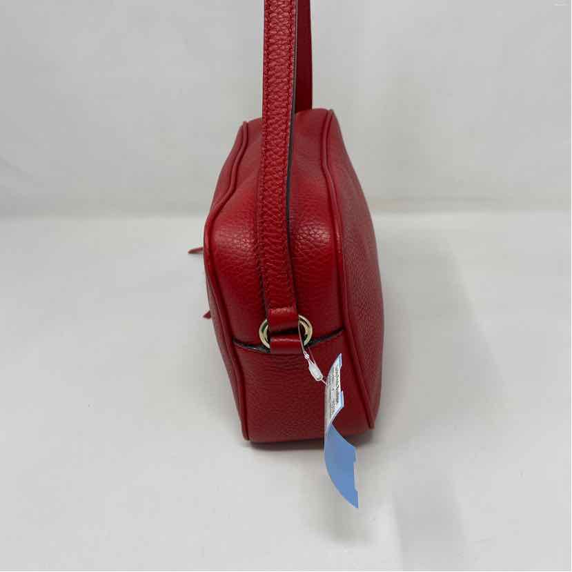 Pre-Owned Gucci Red Leather Designer Handbag