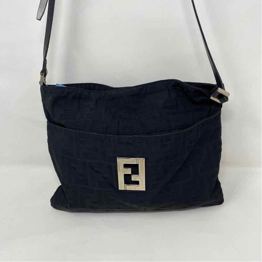 Pre-Owned Fendi Black Canvas Designer Handbag
