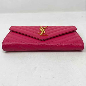 Pre-Owned Saint Laurent Pink Leather Designer Wallet