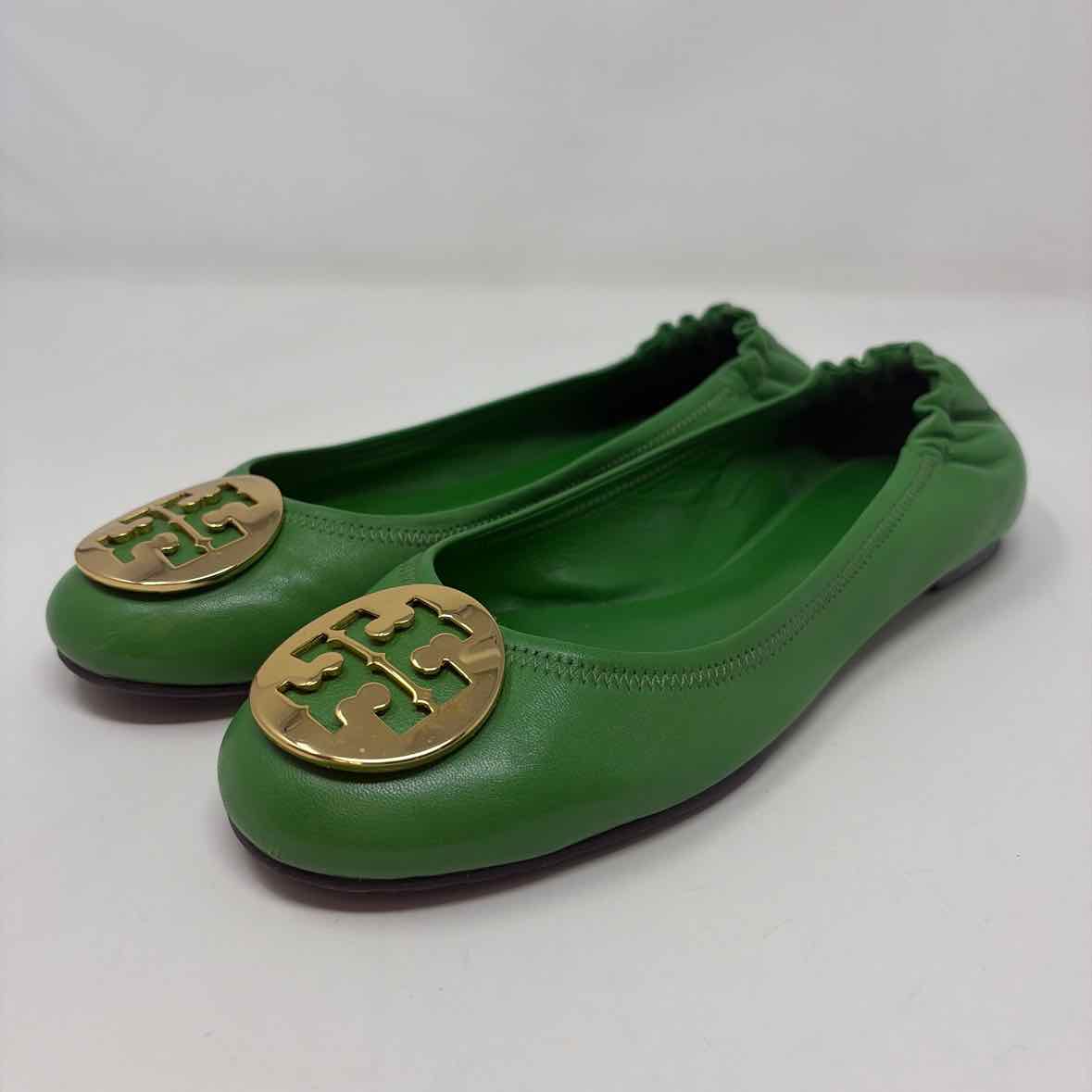 Pre-Owned Shoe Size 8 Tory Burch Green Flats
