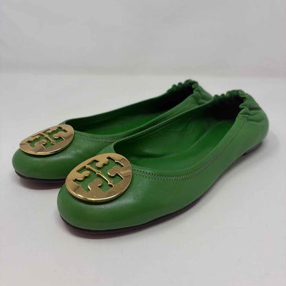 Pre-Owned Shoe Size 8 Tory Burch Green Flats