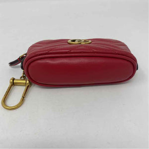 Pre-Owned Gucci Red Leather Designer Handbag