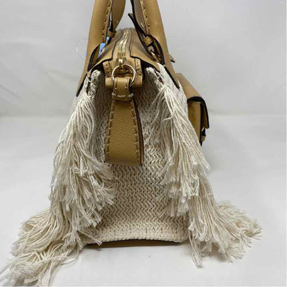 Pre-Owned Chloe Beige Knit Designer Handbag
