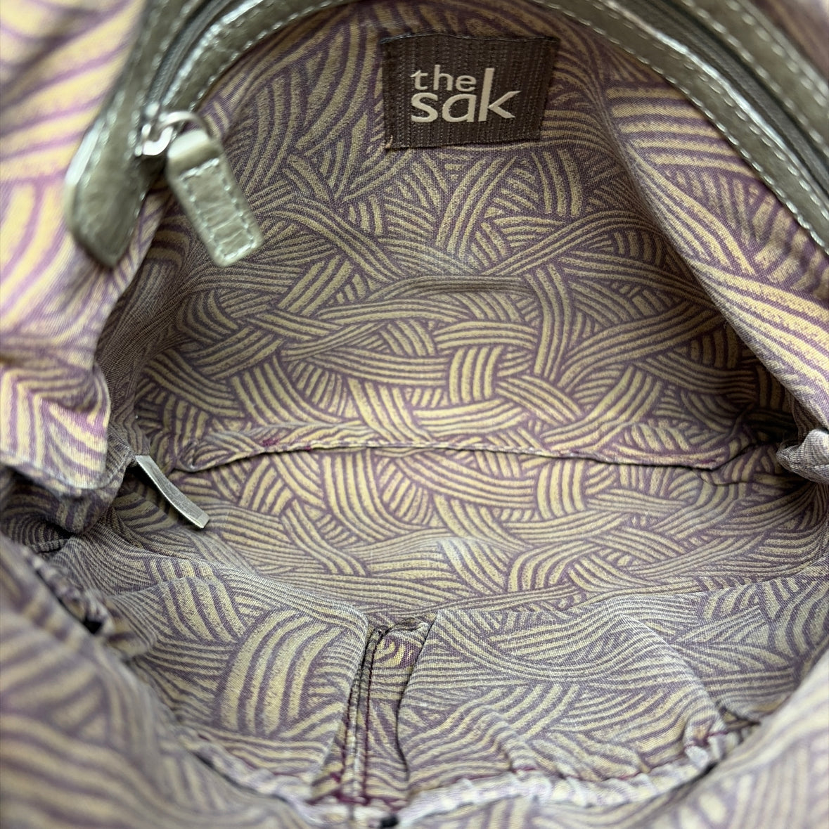 Pre-Owned The Sak Taupe Leather Handbag