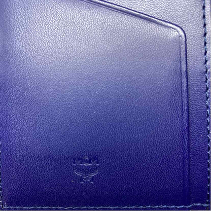 Pre-Owned MCM Navy Leather Designer Wallet