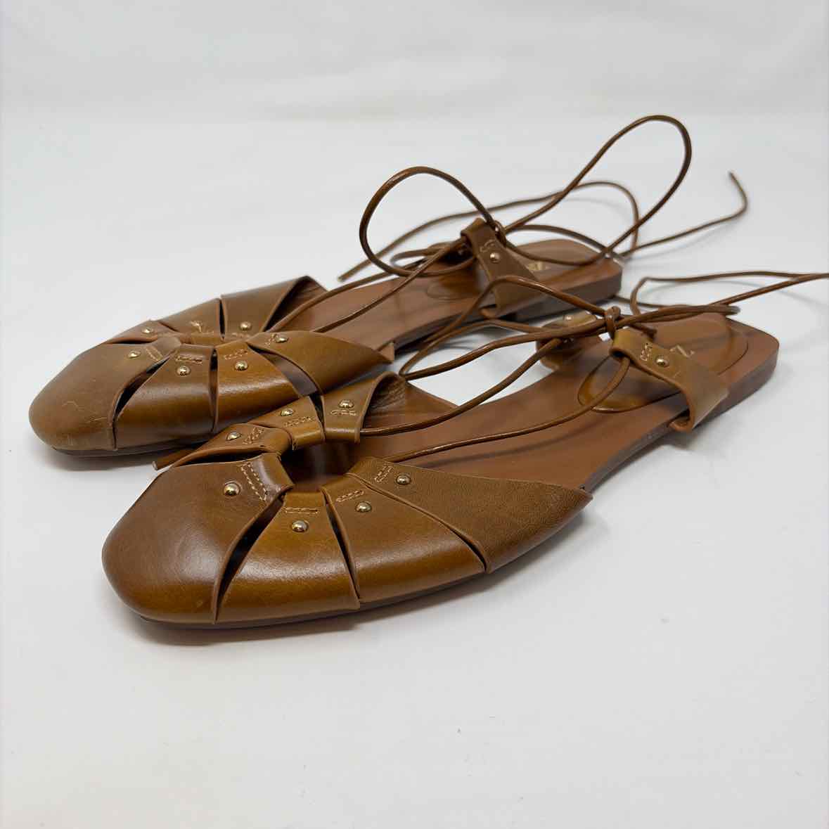 Pre-Owned Shoe Size 10.5 ZARA Cognac Sandals