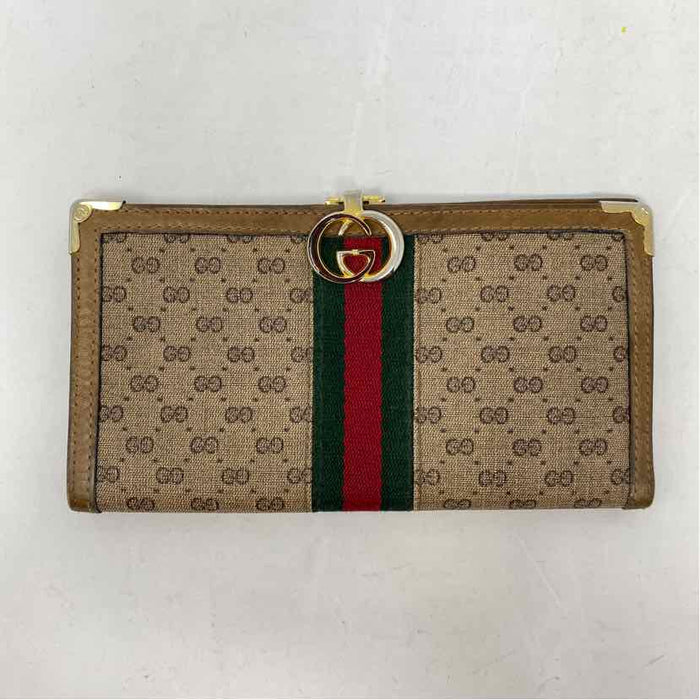 Pre-Owned Gucci Monogram Canvas Designer Wallet