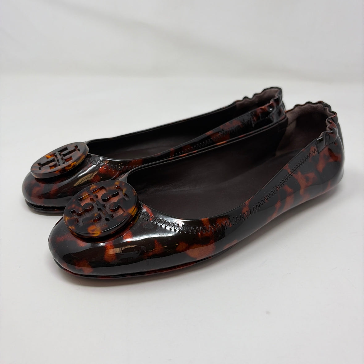 Pre-Owned Shoe Size 8.5 Tory Burch Tortoise Flats