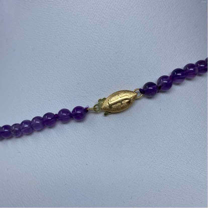 Pre-Owned Purple Beaded Necklace