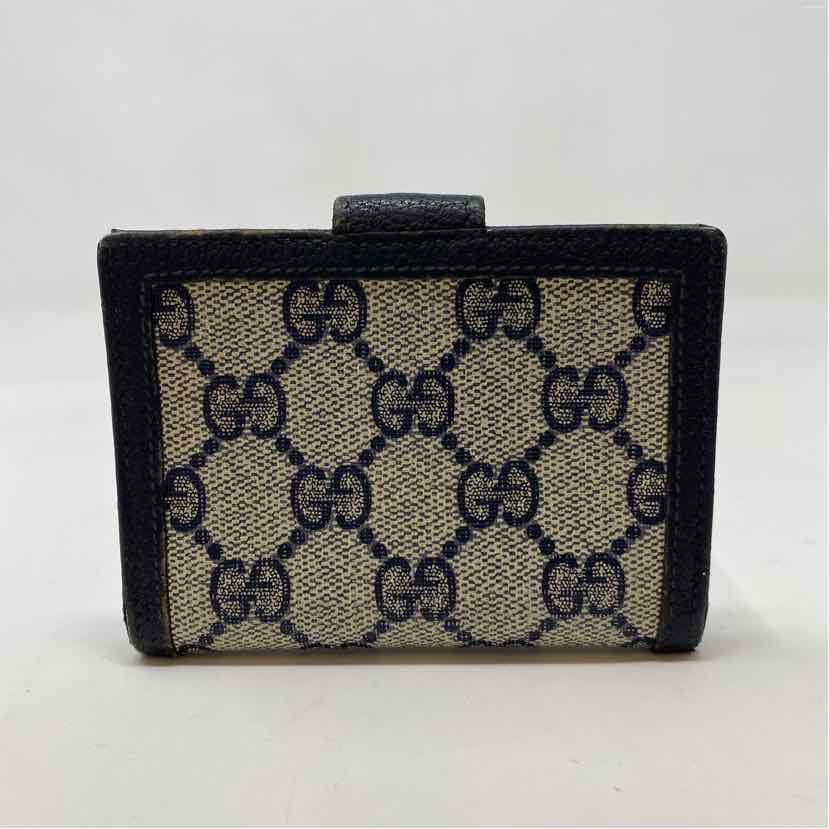 Pre-Owned Gucci Navy Canvas Designer Wallet