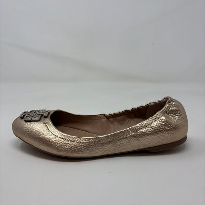 Pre-Owned Shoe Size 8.5 Tory Burch Gold Flats