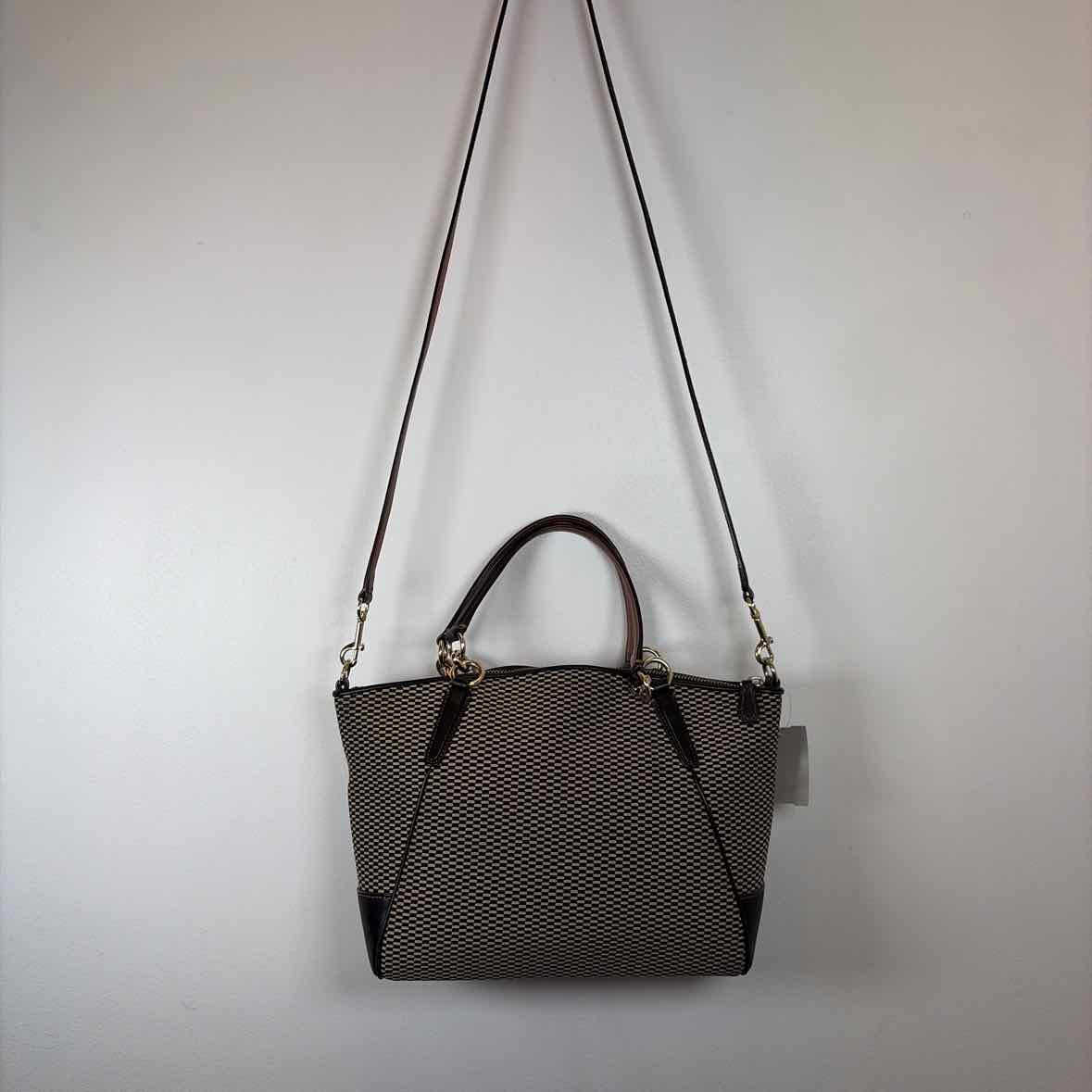 Pre-Owned Coach Black/Brown Fabric Handbag