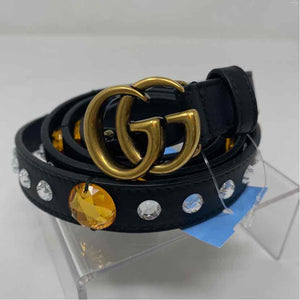 Pre-Owned Gucci Black Leather Designer Belt