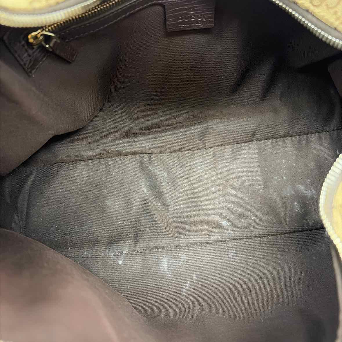 Pre-Owned Gucci Tan Fabric Designer Handbag