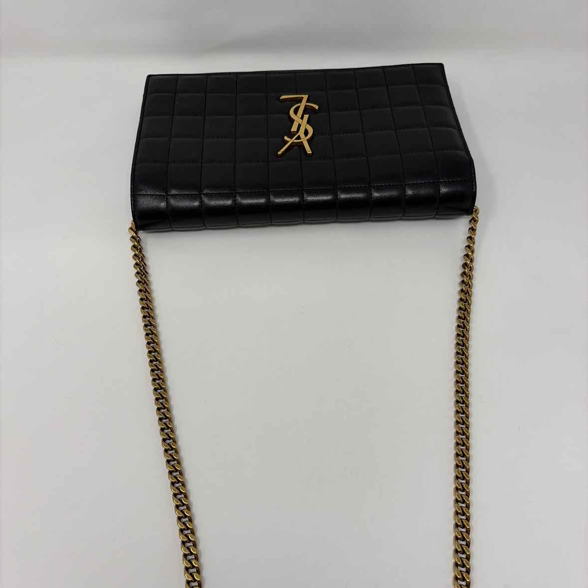 Pre-Owned Saint Laurent Black Leather Designer Handbag