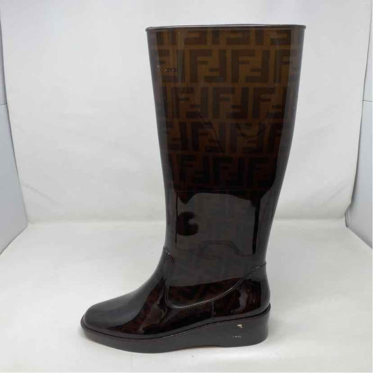 Pre-Owned Fendi Monogram Rubber Shoe Size 8.5 Designer Shoes