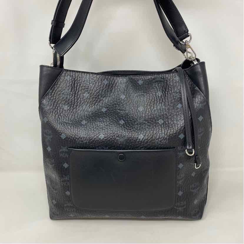 Pre-Owned MCM Black Leather Designer Handbag