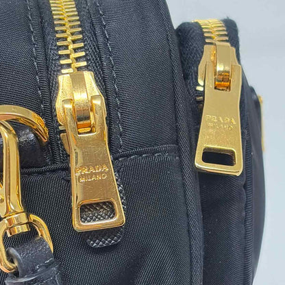 Pre-Owned Prada Black Nylon Designer Handbag