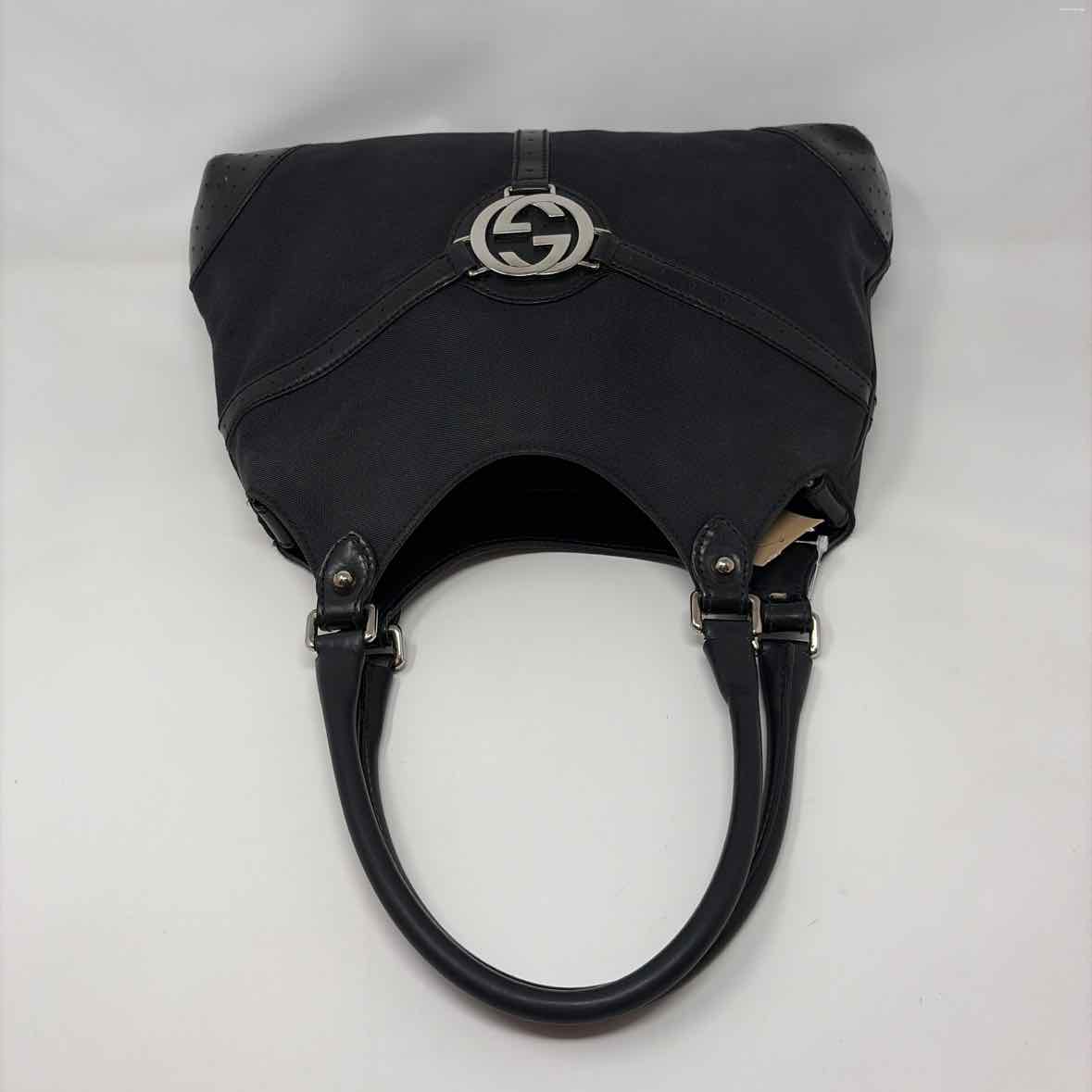 Pre-Owned Gucci Black Fabric Designer Handbag