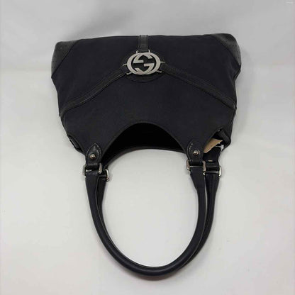Pre-Owned Gucci Black Fabric Designer Handbag