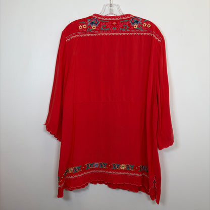 Pre-Owned Size XL Boutique Red Multi Casual Dress