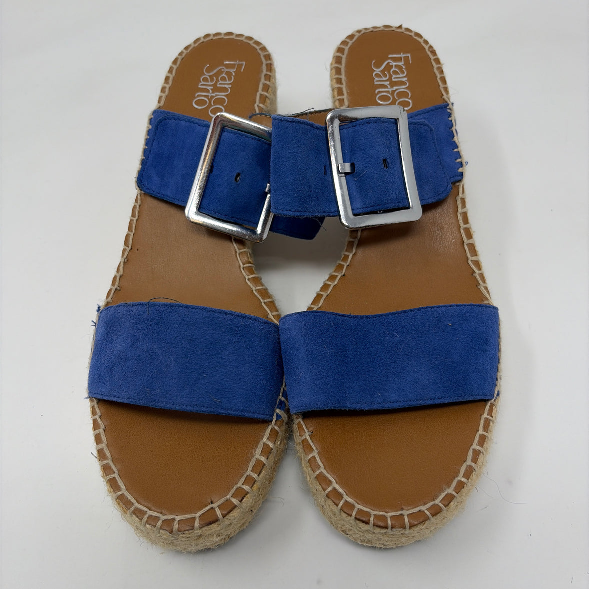 Pre-Owned Shoe Size 9.5 Franco Sarto Blue Wedge