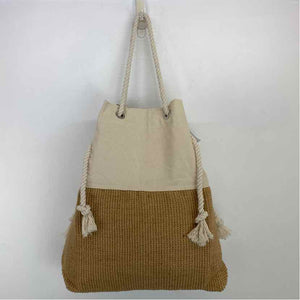 Pre-Owned Tribecca Tribe Tan W/ Cream Cotton Handbag