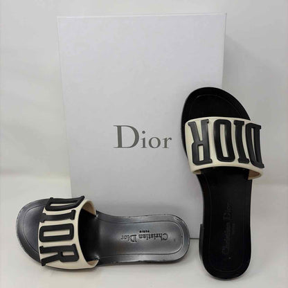 Pre-Owned Dior Black Leather Shoe Size 5.5 Designer Shoes