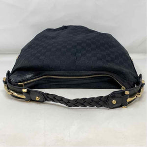 Pre-Owned Gucci Black Canvas Designer Handbag