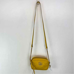 Pre-Owned Gucci Yellow Leather Designer Handbag