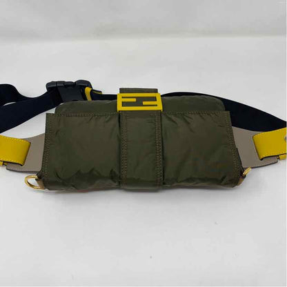 Pre-Owned Fendi Olive Nylon Designer Handbag