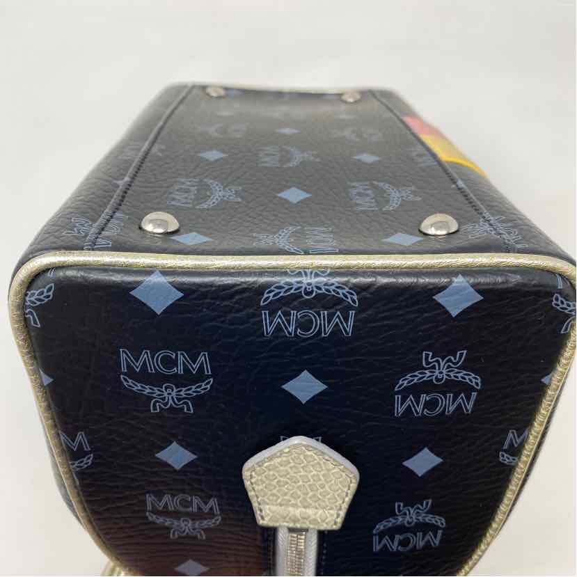 Pre-Owned MCM Black Multi Leather Designer Handbag