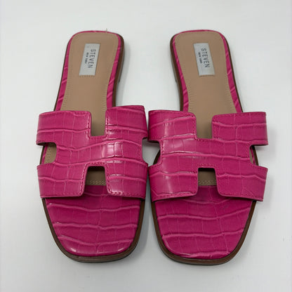 Pre-Owned Shoe Size 8.5 STEVEN Pink Sandals