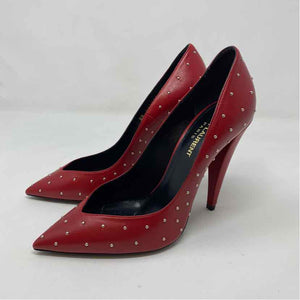 Pre-Owned Saint Laurent Red Leather Shoe Size 6.5 Designer Shoes