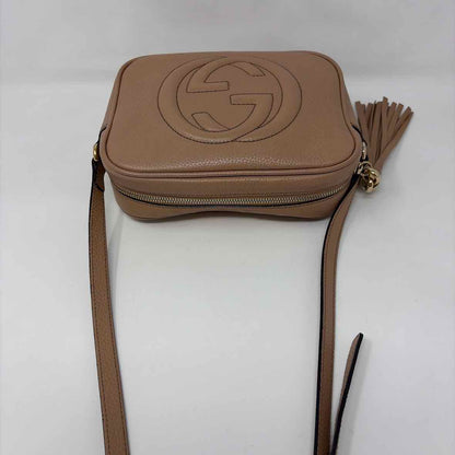 Pre-Owned Gucci Tan Leather Designer Handbag