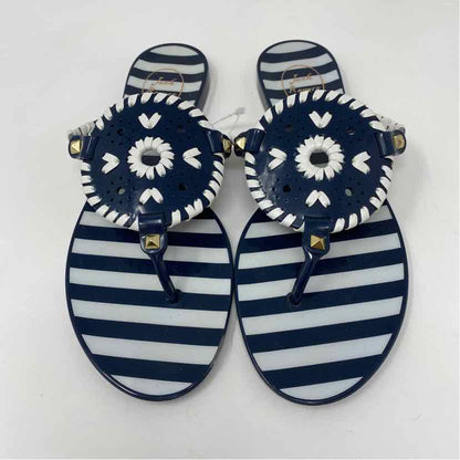 Pre-Owned Shoe Size 7 Jack Rogers Navy Stripe Sandals