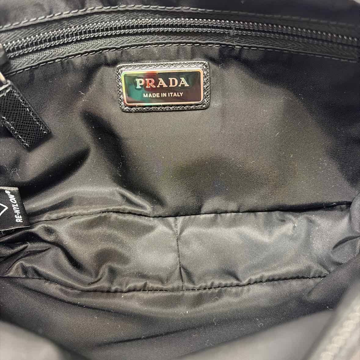 Pre-Owned Prada Black Nylon Designer Handbag