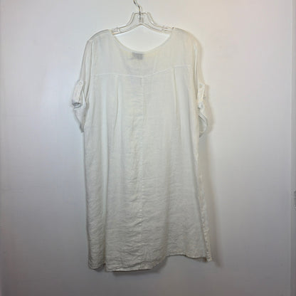 Pre-Owned Size L Belle France White Casual Dress