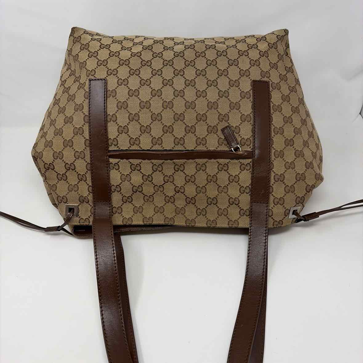 Pre-Owned Gucci Brown Fabric Designer Handbag