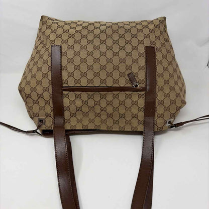 Pre-Owned Gucci Brown Fabric Designer Handbag