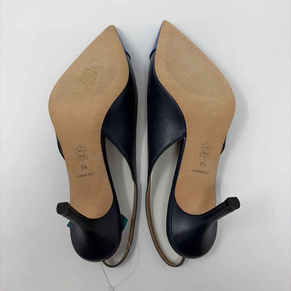 Pre-Owned Shoe Size 8.5 Tory Burch Blue Multi Heels