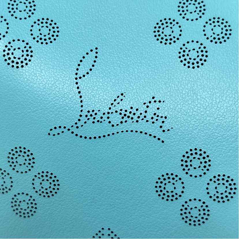 Pre-Owned Christian Louboutin Turqouise Leather Designer Handbag