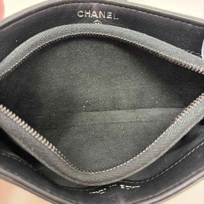 Pre-Owned Chanel Black Leather Designer Wallet