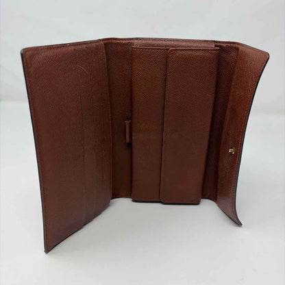 Pre-Owned Louis Vuitton Brown Coated Canvas Designer Wallet