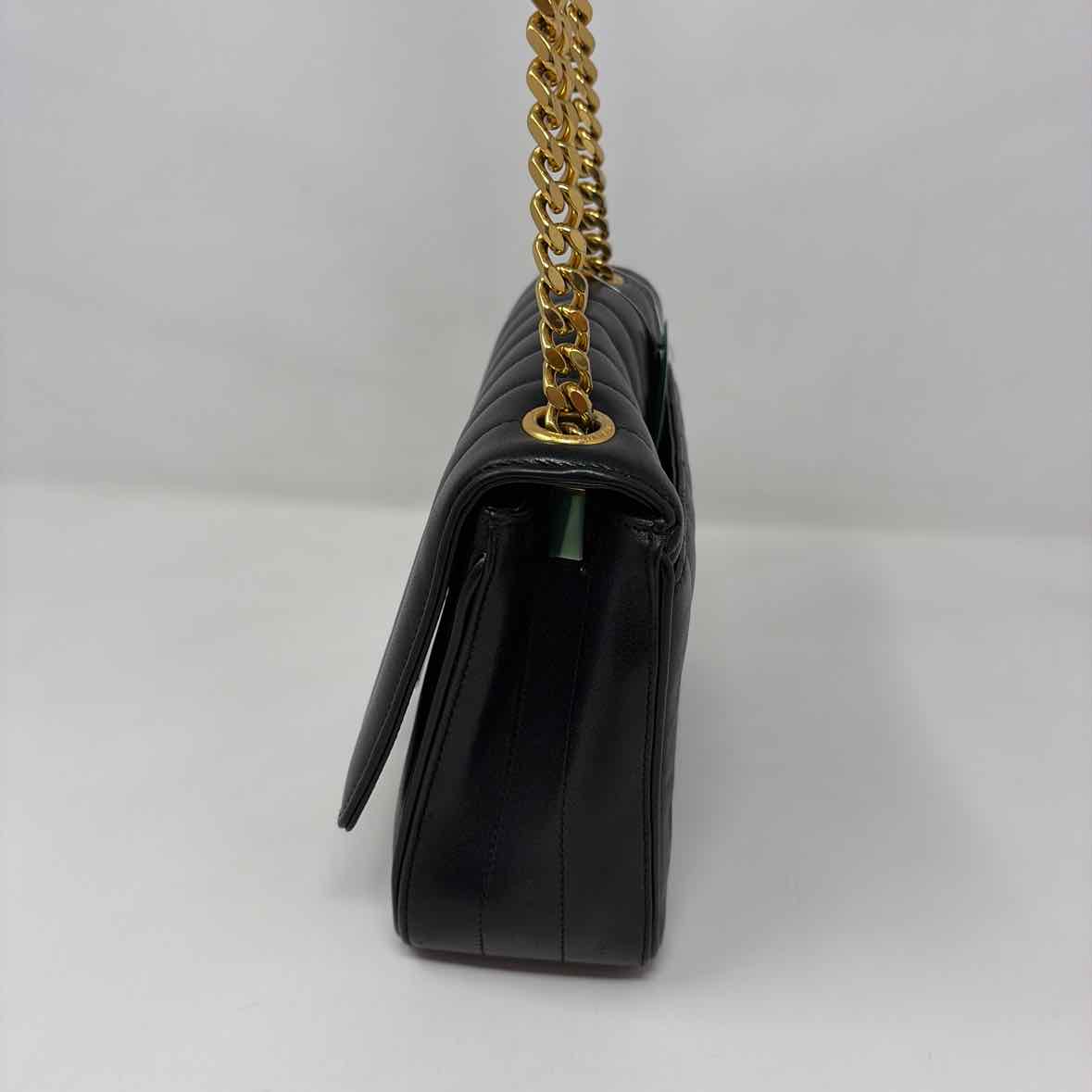 Pre-Owned Saint Laurent Black Leather Designer Handbag