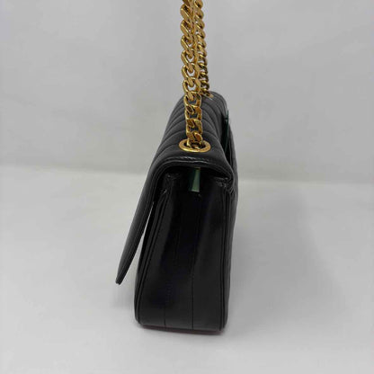 Pre-Owned Saint Laurent Black Leather Designer Handbag