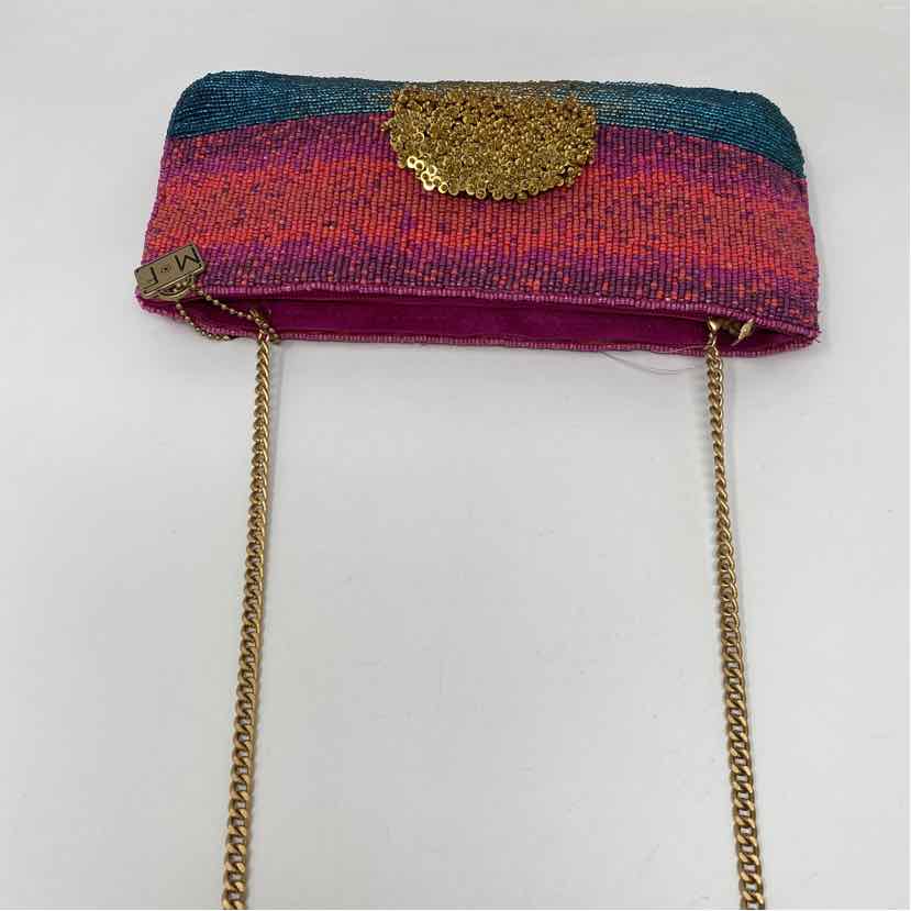 Pre-Owned Mary Frances Pink Multi Beaded Handbag