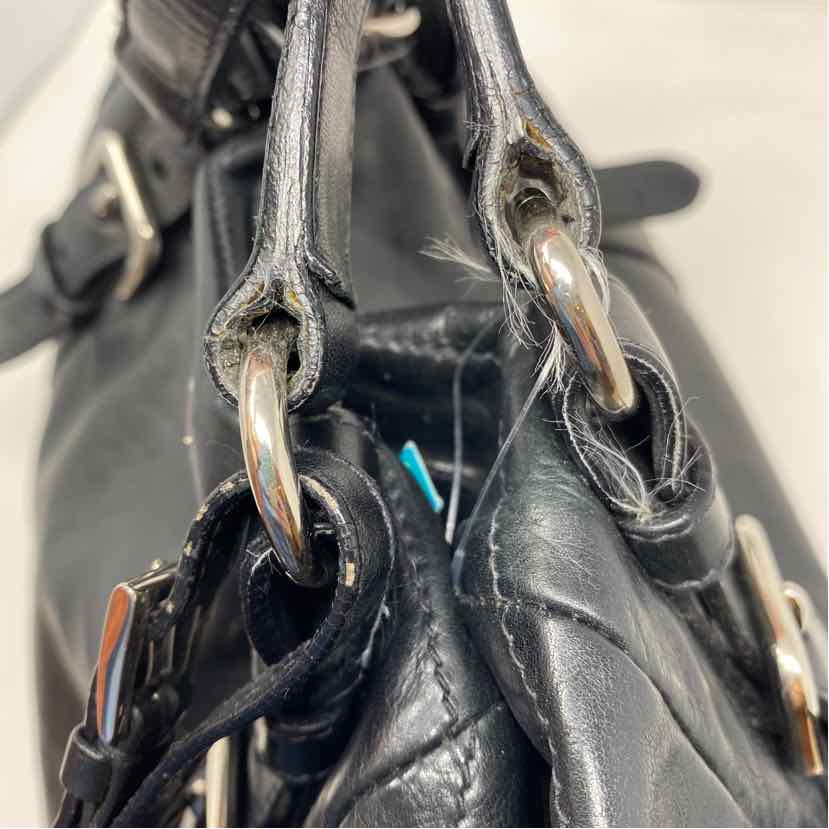 Pre-Owned Prada Black Leather Designer Handbag